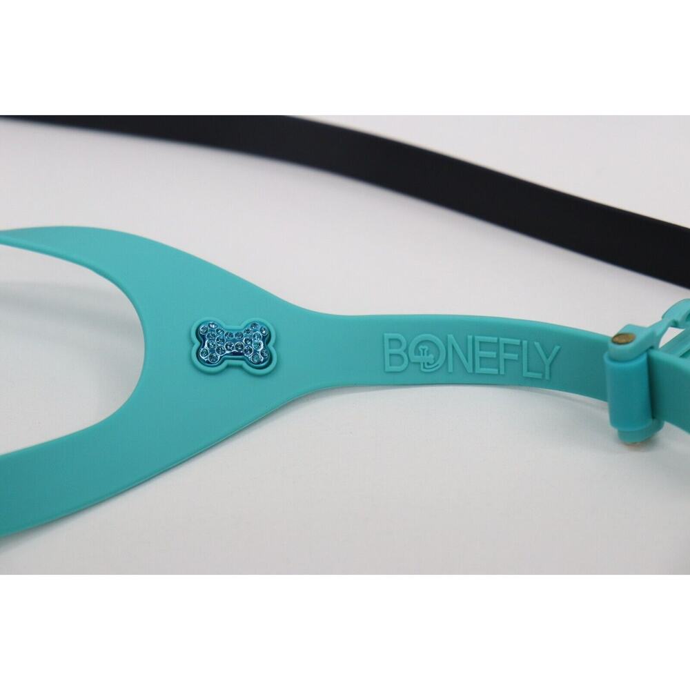 BONEFLY Boneflex Teal XXS HARNESS Aqua Swarovski & Flexfly LEASH -50" - Picture 8 of 9